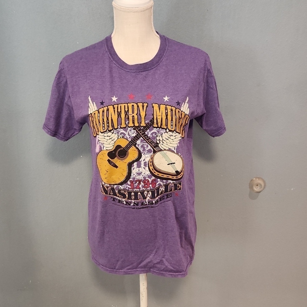 Vintage 90's Nashville Tennessee County Music 1796 guitar bango shirt top